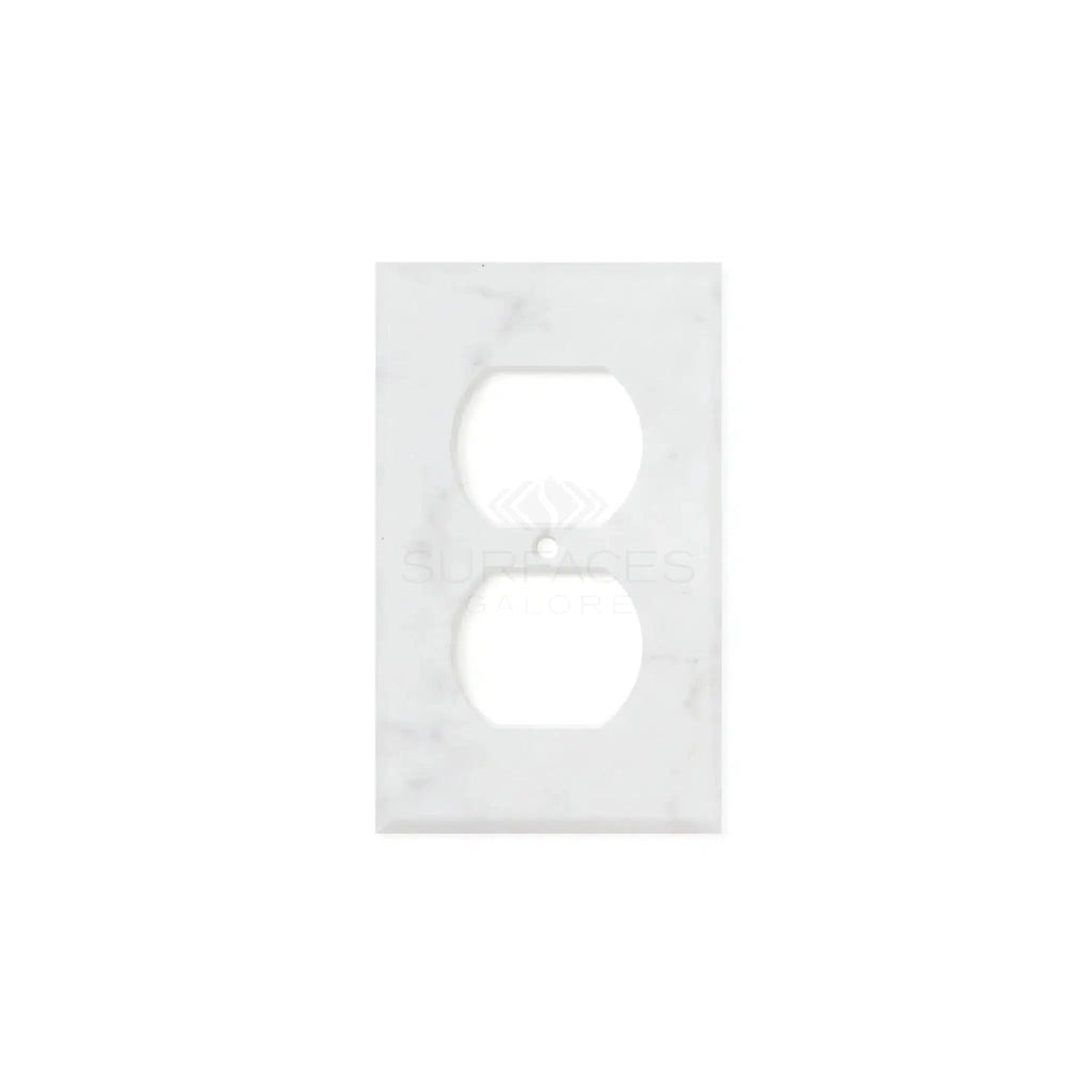 Carrara White Marble Single DUPLEX Plate Switch Wall Plate/Cover Plate/Switch Plate