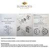 Installation guide for Carrara White Marble Single DUPLEX Plate Switch Wall Plate by SurfacesGalore, featuring Authentic Marble Covers. Includes a notice on screw handling.