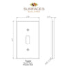 Carrara White Marble Single TOGGLE Plate Switch Wall Plate/Cover Plate/Switch Plate