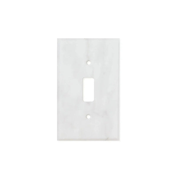 Carrara White Marble Single TOGGLE Plate Switch Wall Plate/Cover Plate/Switch Plate