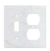 Carrara White Marble TOGGLE - DUPLEX Switch Wall Plate/Cover Plate/Switch Plate