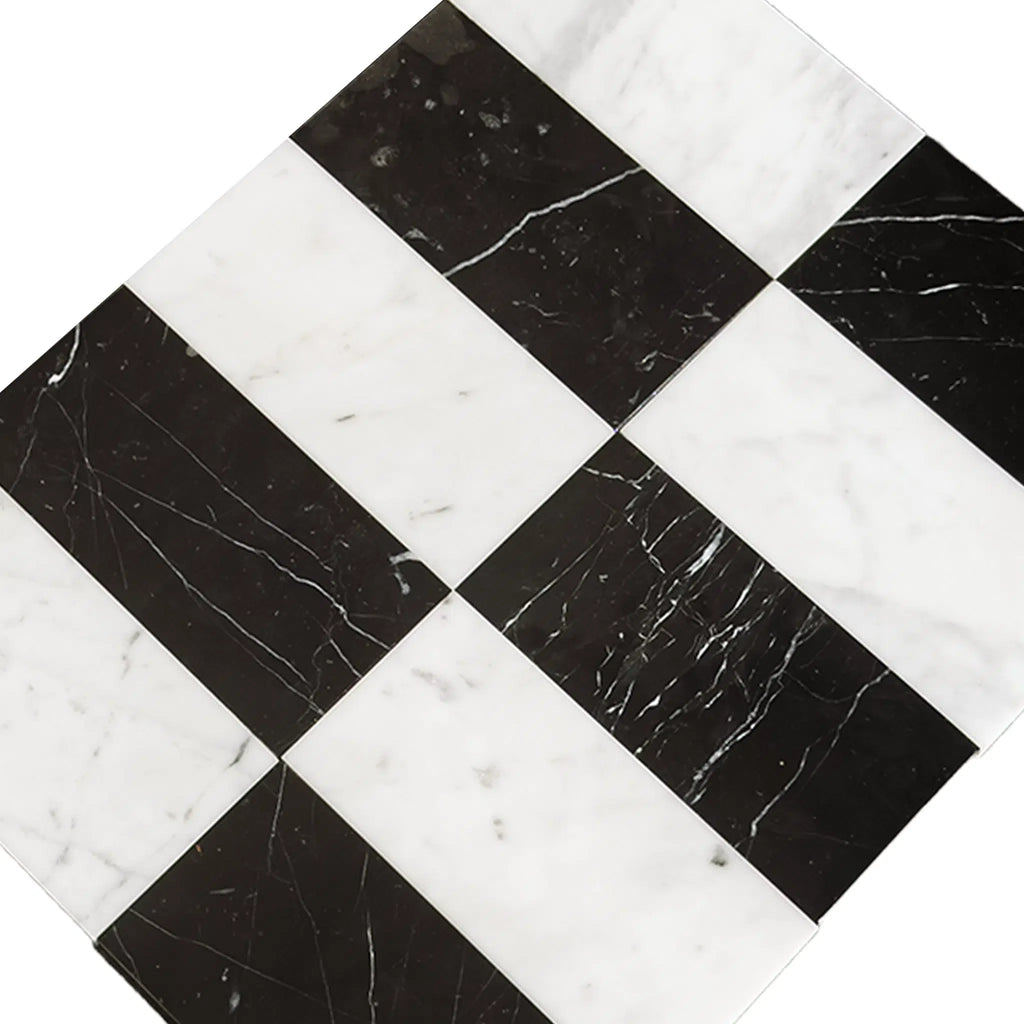 Carrara White and Nero Marquina 3X6 Set