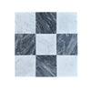 Checkerboard Bardiglio Marble and Carrara White Marble 12X12 Tumbled Set