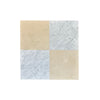 Checkerboard Bardiglio Marble and Carrara White Marble 12X12 Tumbled Set