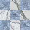 Checkerboard Bardiglio and Arabescato Marble 18X18 Set