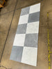 Checkerboard Bardiglio and Bianco Carrara Marble 12X12 Set