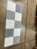 Checkerboard Bardiglio and Bianco Carrara Marble 12X12 Set