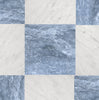 Checkerboard Bardiglio and Bianco Carrara Marble 12X12 Set