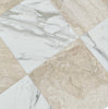 Checkerboard Calacatta Gold Marble and Diano Royal Marble 12X12 Set