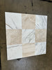 Checkerboard Calacatta Gold Marble and Diano Royal Marble 12X12 Set