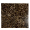 Checkerboard Emperador Dark Marble and Crema Marfil Marble 18X18 Set