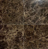 Checkerboard Emperador Dark Marble and Crema Marfil Marble 18X18 Set