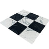 Checkerboard Nero Marquina Marble and Arabescato Corchia Marble 12X12 Set