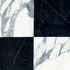 Checkerboard Nero Marquina Marble and Arabescato Corchia Marble 12X12 Set