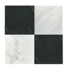 Checkerboard Nero Marquina Marble and Arabescato Corchia Marble 12X12 Set