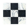 Checkerboard Nero Marquina Marble and Arabescato Corchia Marble 12X12 Set