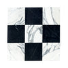 Checkerboard Nero Marquina Marble and Arabescato Corchia Marble 12X12 Set