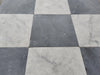 Checkerboard Nero Marquina Marble and Carrara White Marble 12X12 Tumbled Set