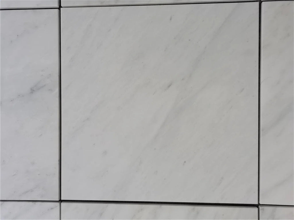 Checkerboard Oriental White (Asian Statuary) Marble and Nero Marquina Marble 12X12 Set