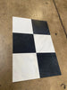 Checkerboard Oriental White (Asian Statuary) Marble and Nero Marquina Marble 12X12 Set