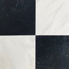 Checkerboard Oriental White (Asian Statuary) Marble and Nero Marquina Marble 12X12 Set