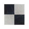 Checkerboard Oriental White (Asian Statuary) Marble and Nero Marquina Marble 12X12 Set