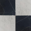 Checkerboard Oriental White (Asian Statuary) Marble and Nero Marquina Marble 12X12 Set