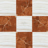 Checkerboard Rojo Alicante Marble and White Onyx (Vein-Cut) Marble 12X12 Set