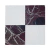 Checkerboard Rosso Levanto and Nero Marquina 12X12 Set