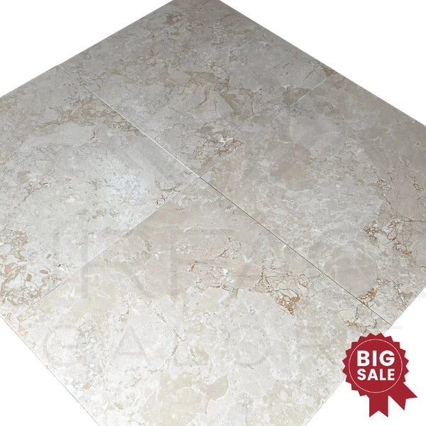 Classic Beige / Bottocino Marble 24X24 Polished Tile 300 Sq.Ft. - Discounted, Marble/Travertine Clearance Sale - SurfacesGalore