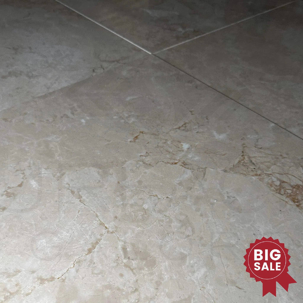 Classic Beige / Bottocino Marble 24X24 Polished Tile 300 Sq.Ft. - Discounted, Marble/Travertine Clearance Sale - SurfacesGalore