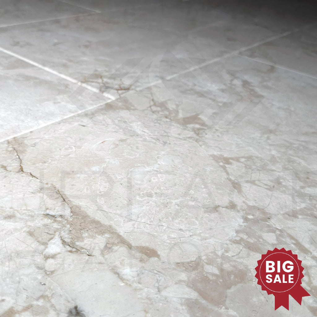 Classic Beige Marble 12X24 Polished Tile 300 Sq.Ft. - Discounted, Marble/Travertine Clearance Sale - SurfacesGalore