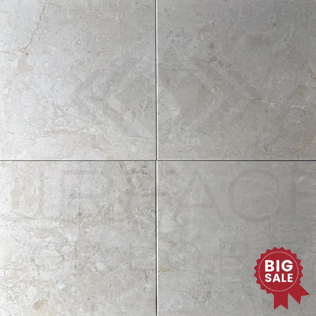 Classic Beige / White Marble 12X12 Polished Tile 140 Sq.Ft. - Discounted, Marble/Travertine Clearance Sale - SurfacesGalore