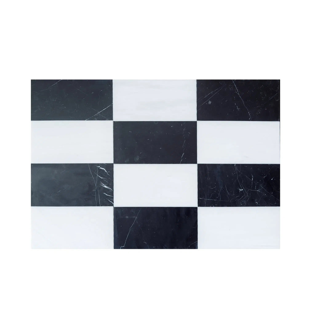 Bianco Dolomite 6X12 and Nero Marquina 6X12 Set