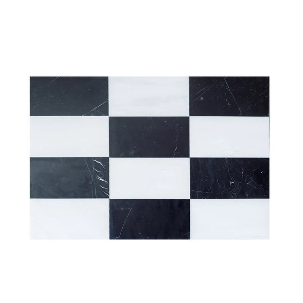 Bianco Dolomite 6X12 and Nero Marquina 6X12 Set