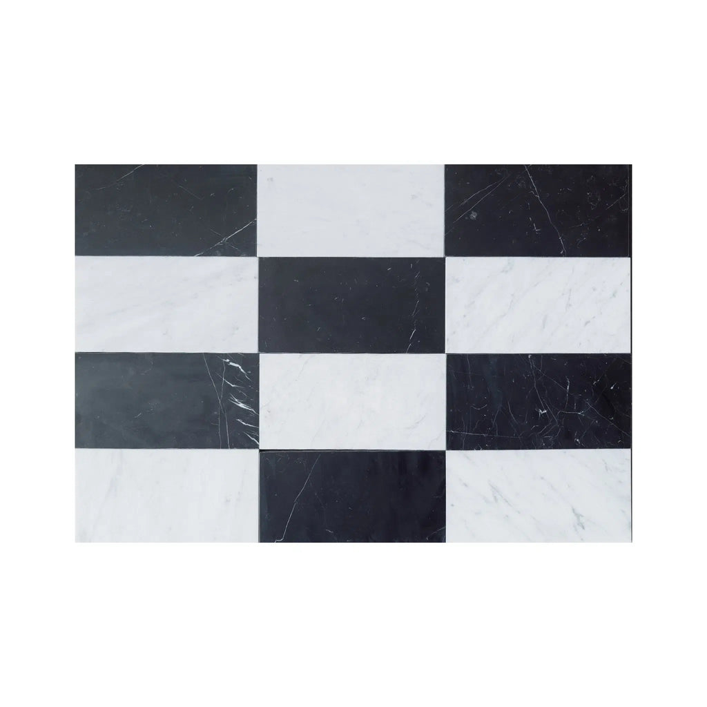 Carrara White 6X12 and Nero Marquina 6X12 Set