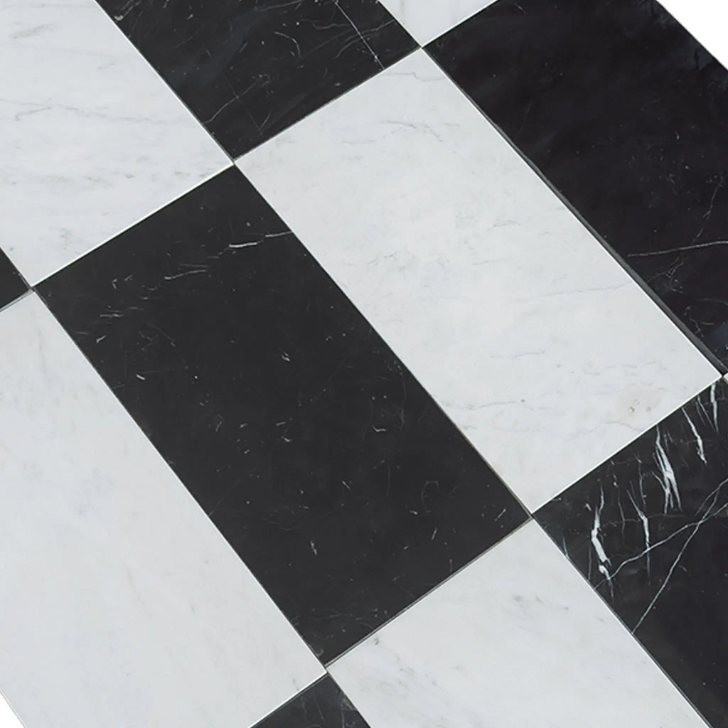 Carrara White 6X12 and Nero Marquina 6X12 Set