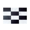 Oriental White (Asian Statuary) 6X12 and Nero Marquina 6X12 Set