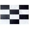 Oriental White (Asian Statuary) 6X12 and Nero Marquina 6X12 Set