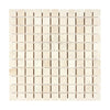 Crema Marfil Marble 1X1 Mosaic Tumbled - SurfacesGalore