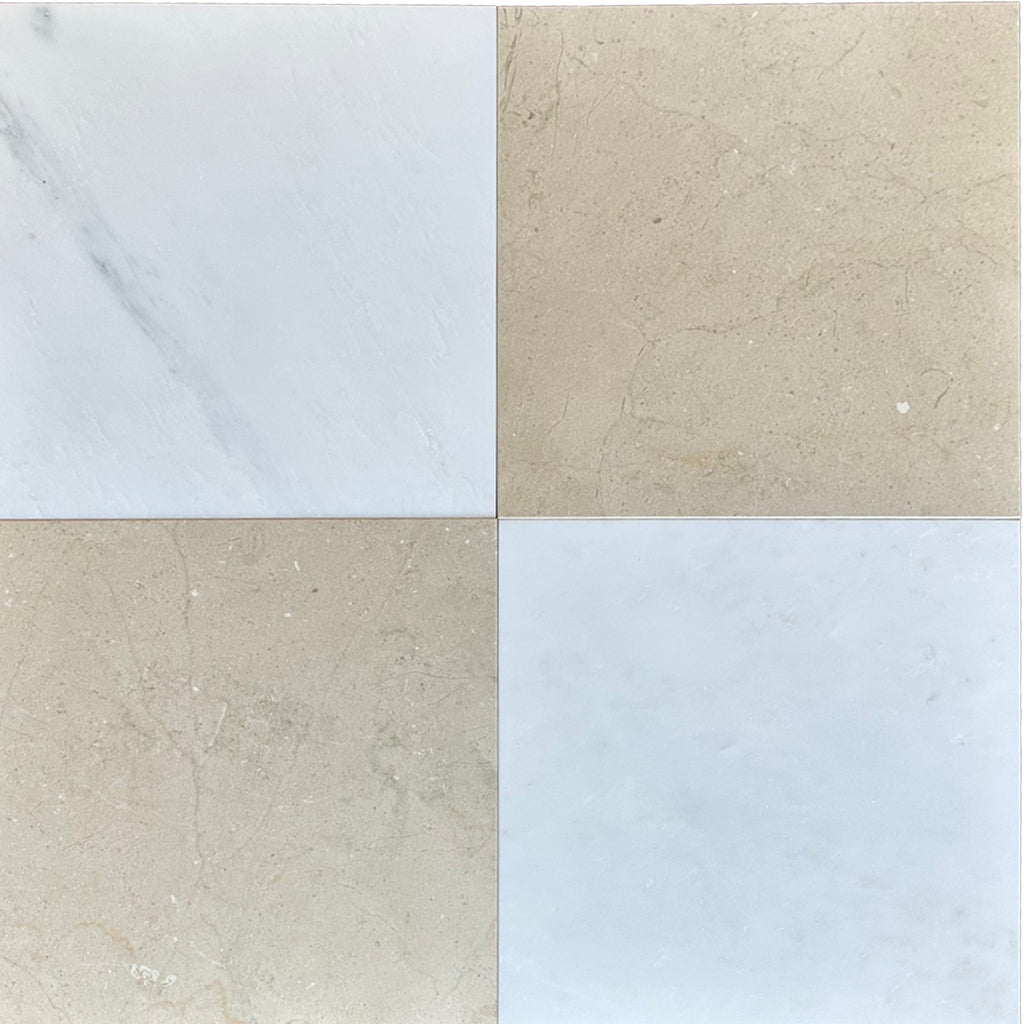 Crema Marfil Marble 1X1 Mosaic Tumbled