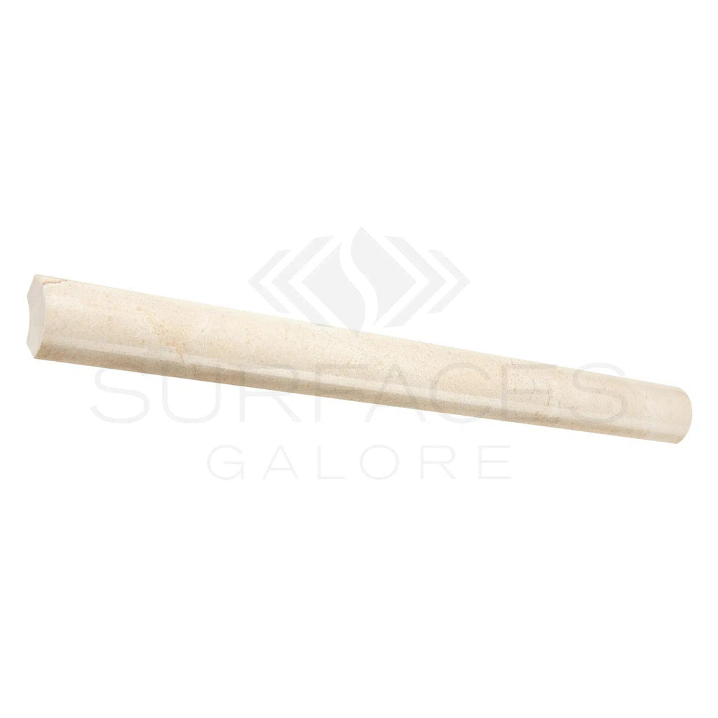 Crema Marfil Marble 1X12 Quarter - Round Trim Liner Polished - Honed - SurfacesGalorePolished