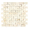 Crema Marfil Marble 1X2 Brick Mosaic Split - Faced - SurfacesGalore