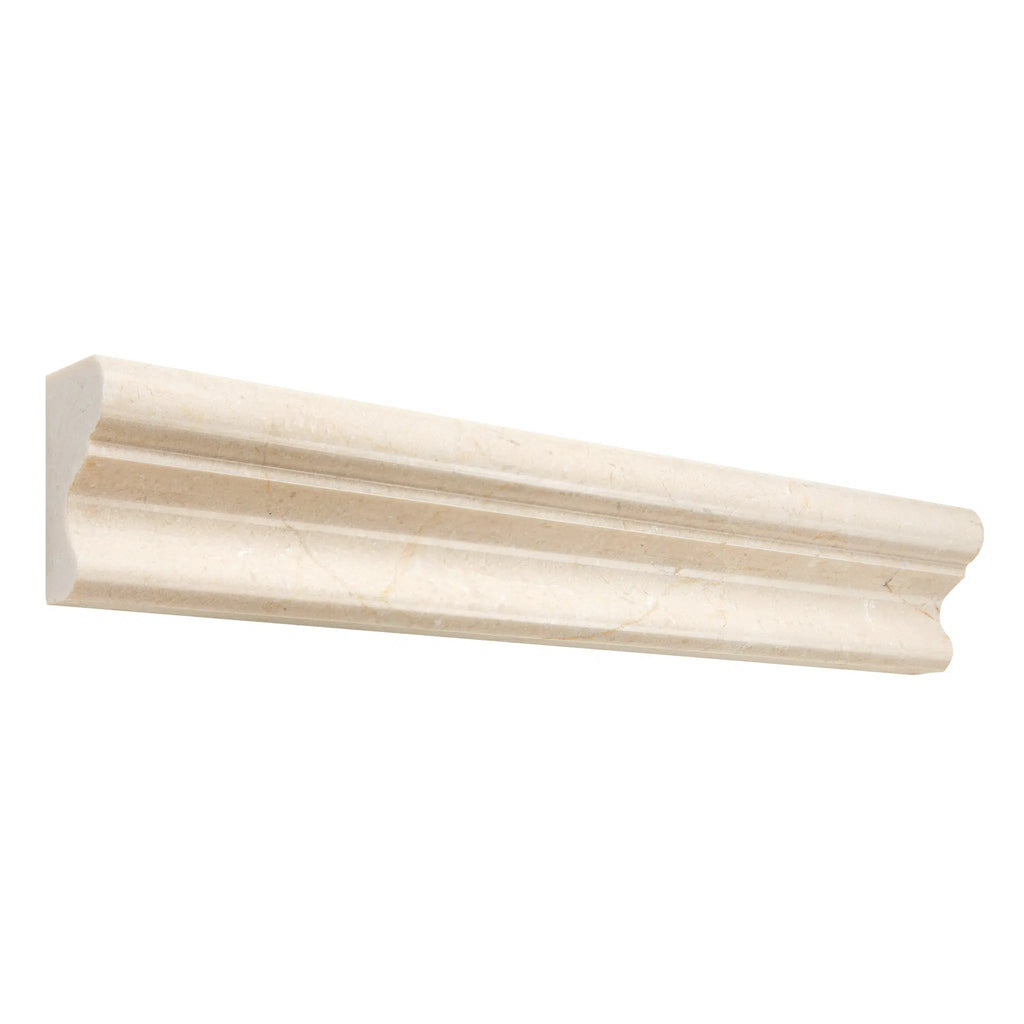 Crema Marfil Marble 2X12 Crown (Mercer) Molding Liner Polished-Honed