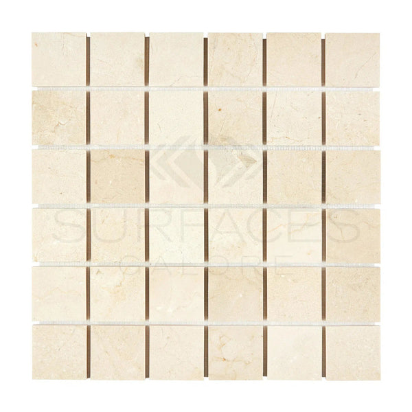 Crema Marfil Marble 2X2 Mosaic Polished - Honed - SurfacesGalorePolished