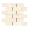 Crema Marfil Marble 2X4 Brick Mosaic Polished-Honed