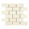 Crema Marfil Marble 2X4 Brick Mosaic Tumbled