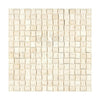 Crema Marfil Marble 3-D Small-Bread Mosaic Polished-Honed