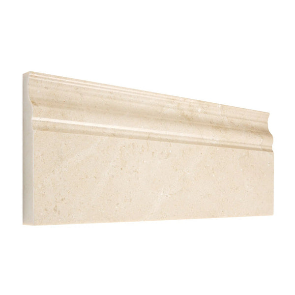 Crema Marfil Marble 4 3/4X12 Baseboard Trim Liner Polished-Honed