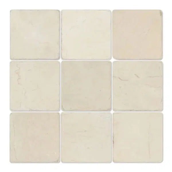 Crema Marfil Marble 4X4 Tumbled - SurfacesGalore